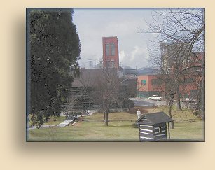 The clubhouse and gardens at Buffalo Trace