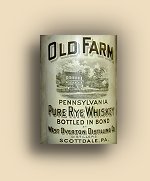 "Old Farm Pure Rye Whiskey" Label